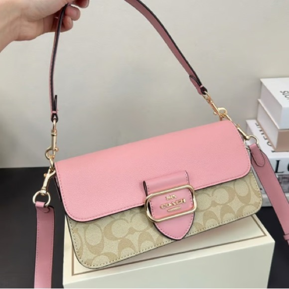 NWT!COACH MORGAN CROSSBODY IN SIGNATURE CANVAS - Picture 1 of 8